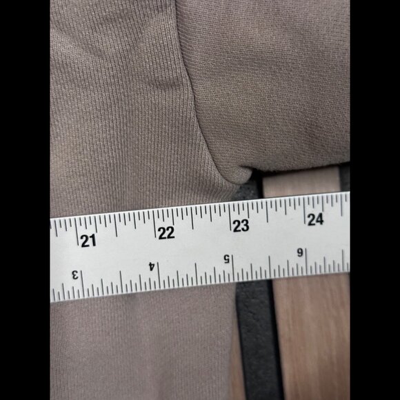 SET ACTIVE Sweater Medium Womens Brown Beige Half Zip Pockets Fleece Sweatshirt - Picture 4 of 8